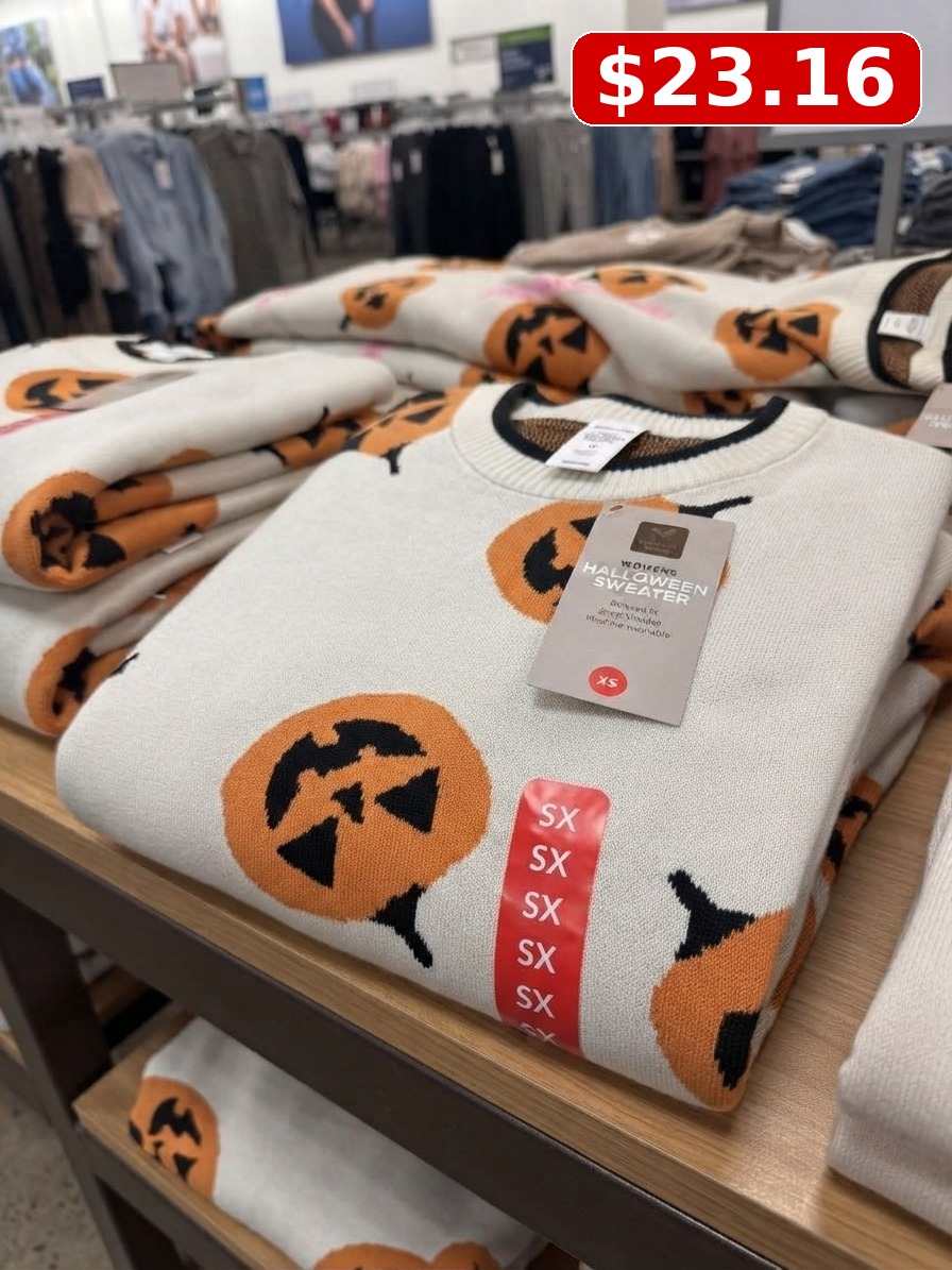 Member’s Mark Women's Halloween Sweater, L - Pumpkin