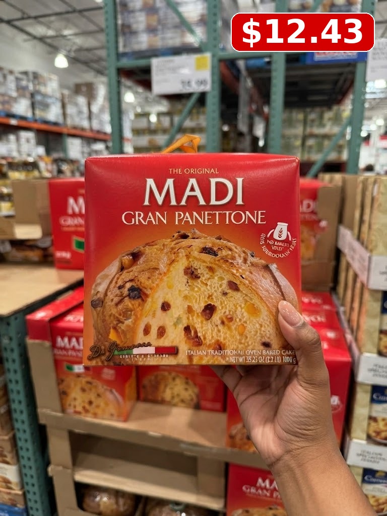 Madi Gran Panettone Italian Traditional Oven Baked Cake, 2.2 lbs