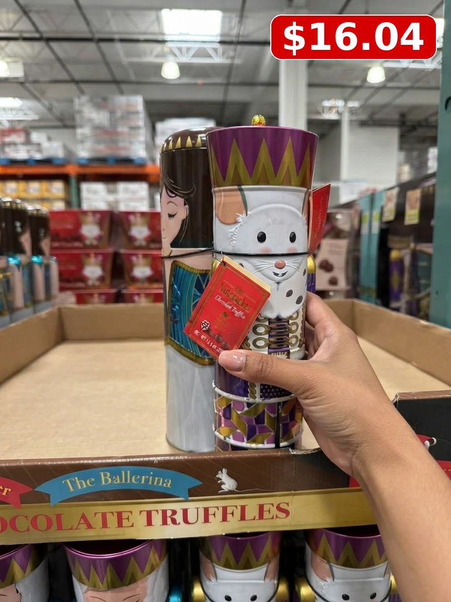 Nutcracker Tins with Chocolate Truffles, 12.3 oz, Assorted Colors