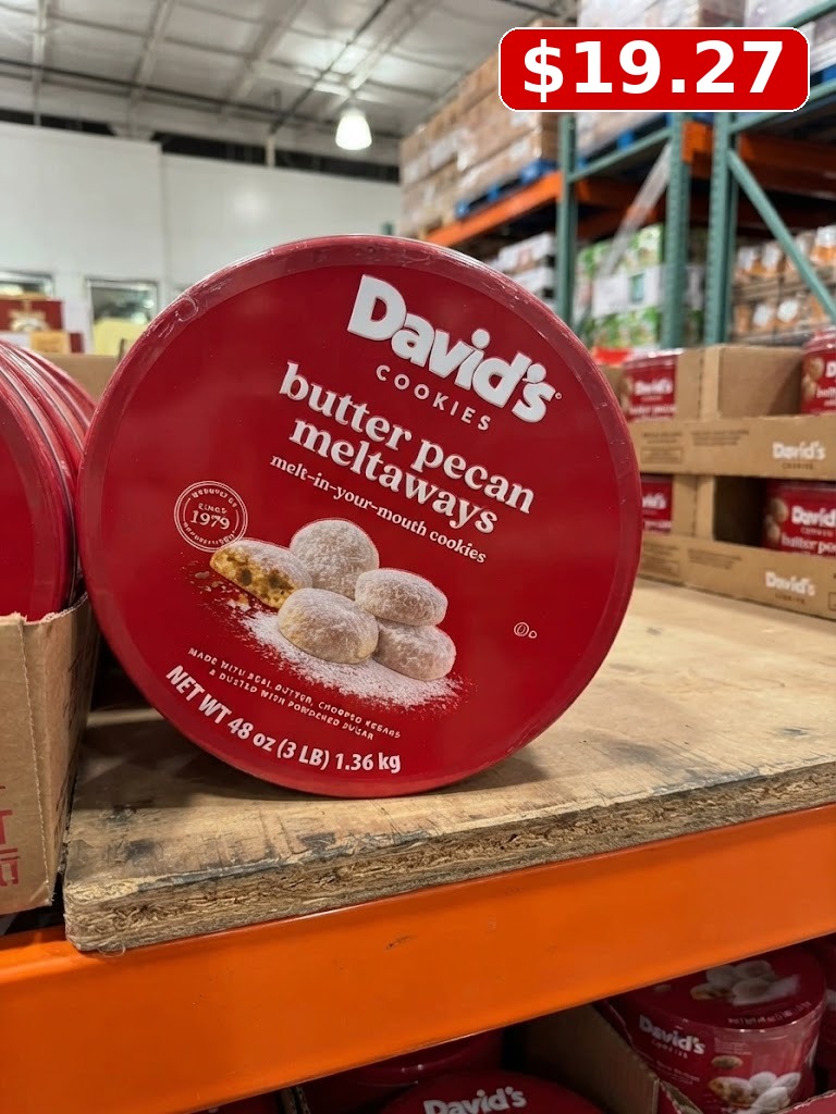 David's Cookies Butter Pecan Meltaways, 48 oz