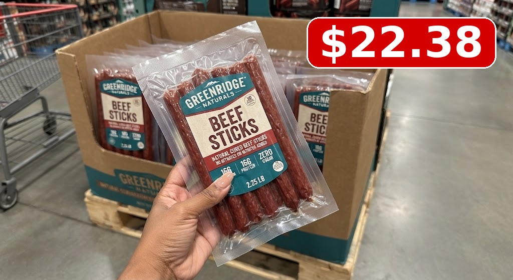Greenridge Naturals Beef Snack Sticks, 3 oz, 12-count