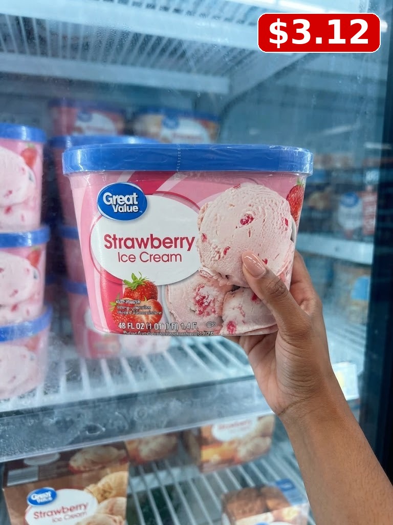 Great Value Strawberry Ice Cream