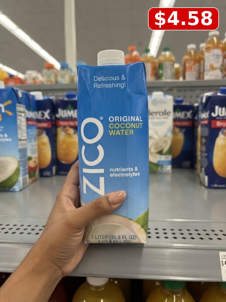 ZICO Natural 100% Coconut Water Drink, No Sugar Added