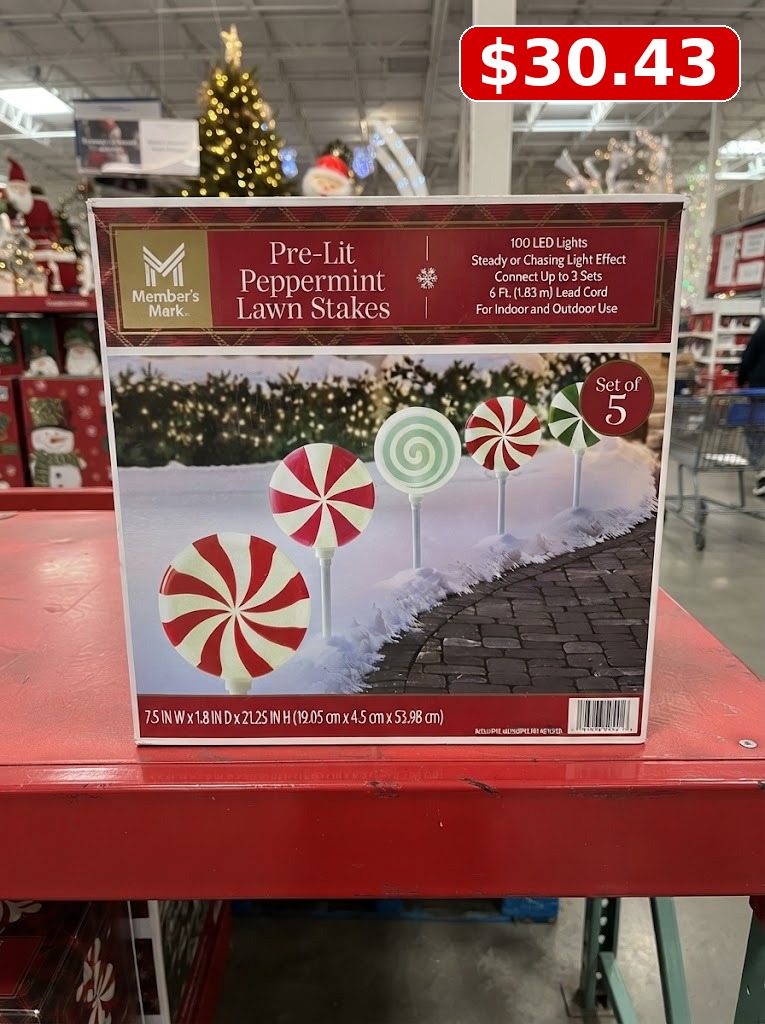 Member’s Mark Pre-Lit Peppermint Stake Lights
