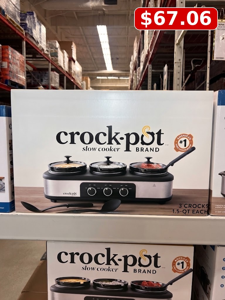 Crock-Pot Trio 3-Piece Stainless Steel Slow Cooker & Food Warmer