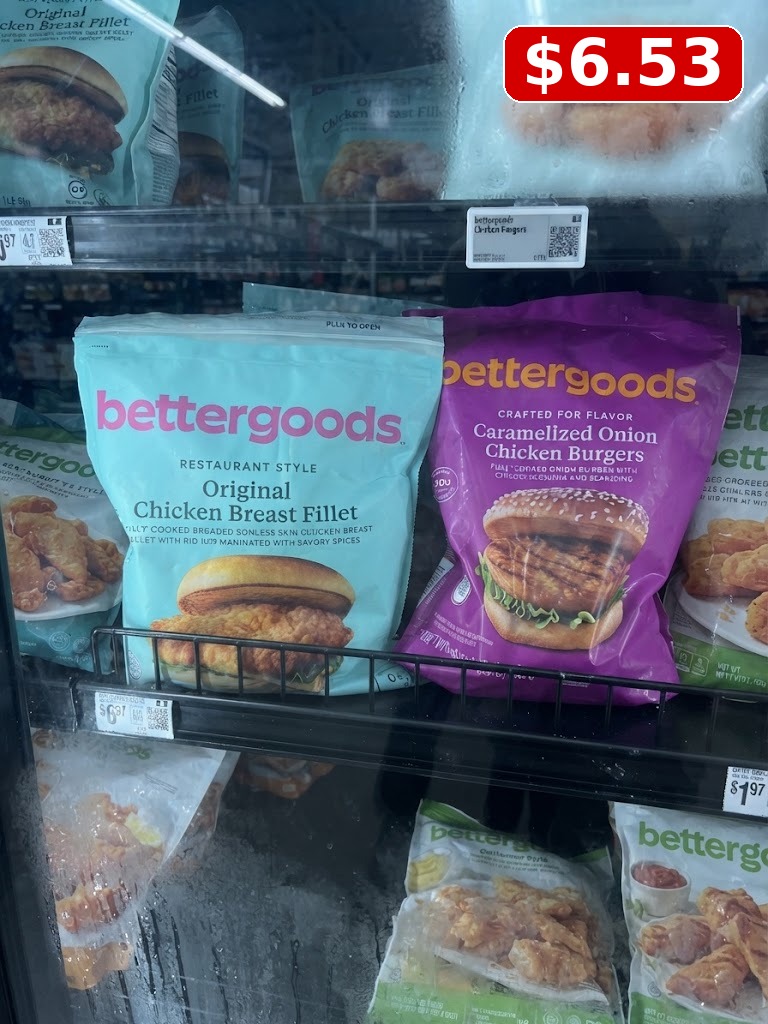 bettergoods Frozen Fully Cooked Caramelized Onion Chicken Burgers