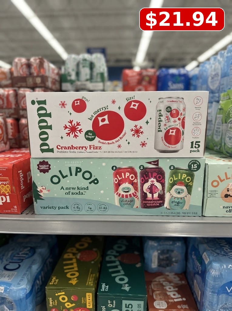 poppi Prebiotic Soda, Cranberry Fizz