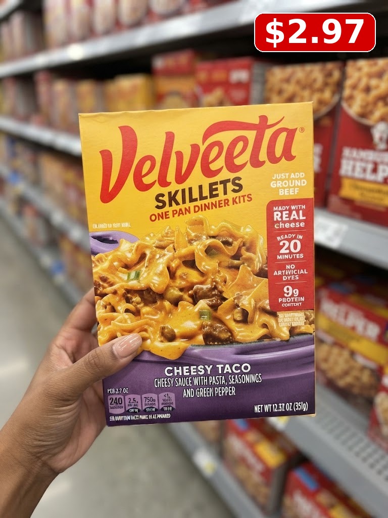 VELVEETA Skillets Ultimate Cheeseburger Mac One Pan Dinner Kit