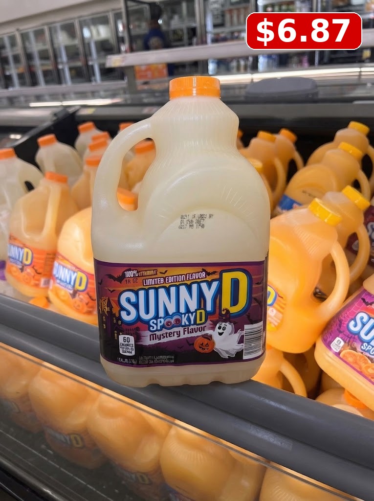 SunnyD SpookyD Shelf Stable Juice Drink, 18 Count, 6.75 fl oz Bottles