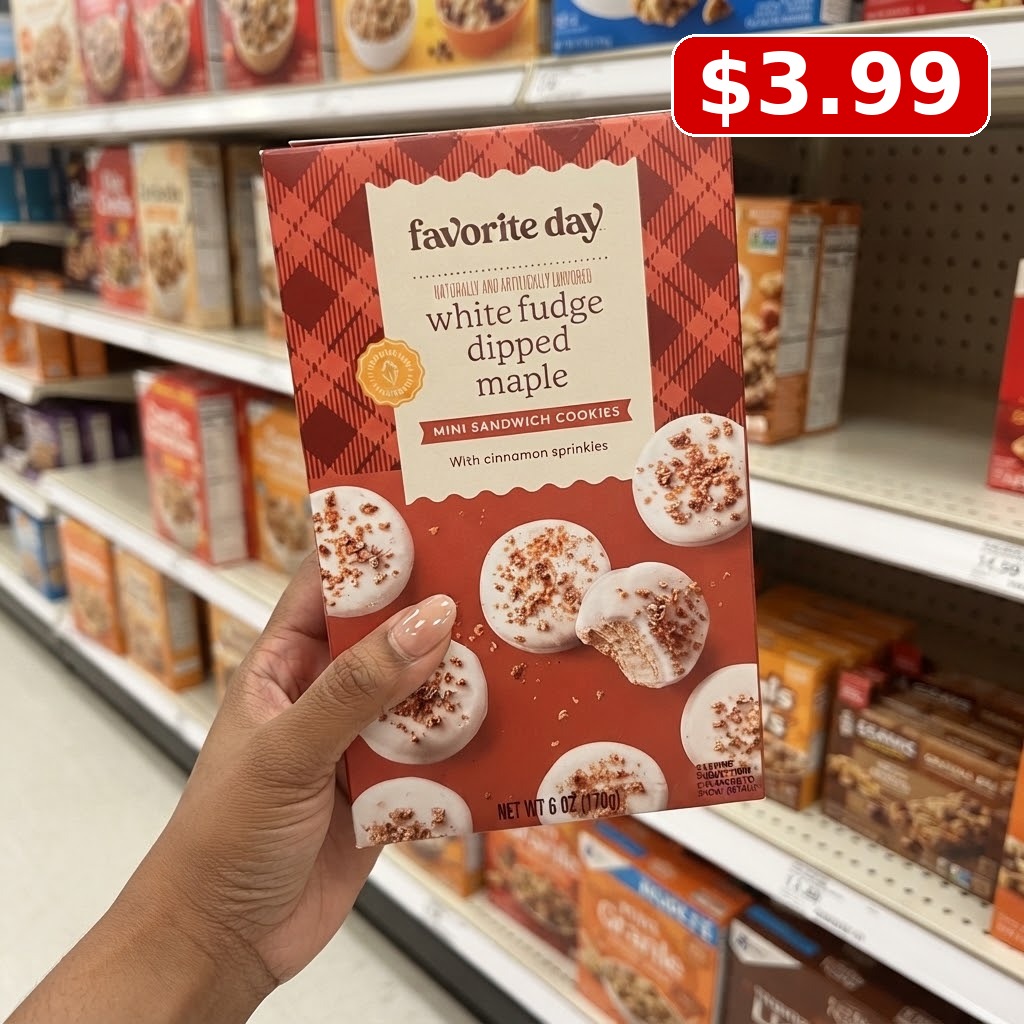 Fall Harvest Maple Filled White Fudge Dipped with Cinnamon Sprinkle Topping Cookie Sandwich - 6oz - Favorite Day™