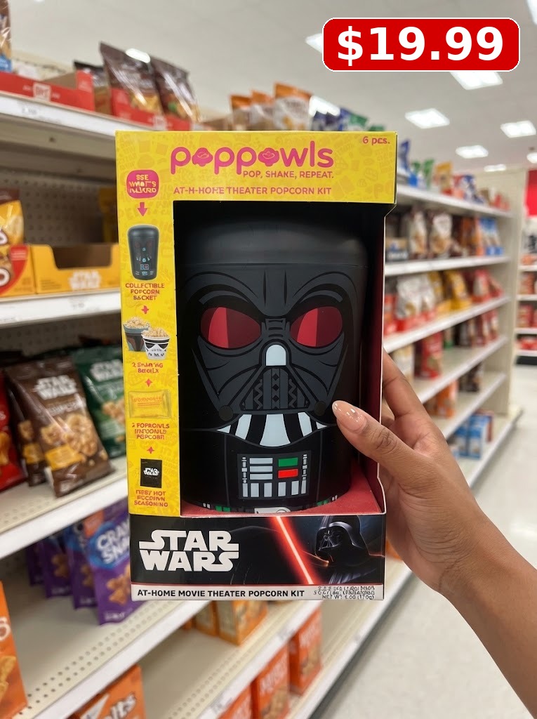 Poppowls Star Wars Darth Vader Microwave Popcorn Kit - 6oz