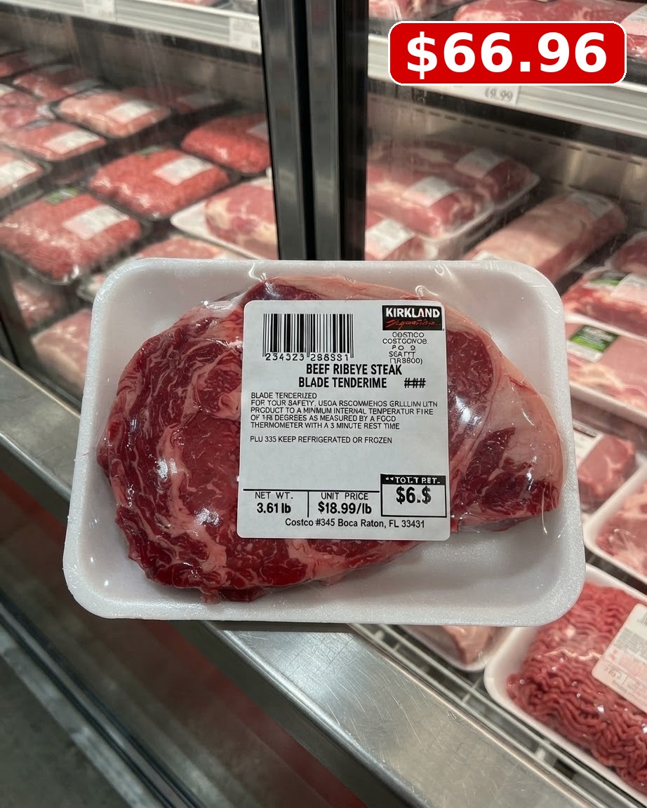 Kirkland Signature USDA Choice Beef Ribeye Steak Boneless