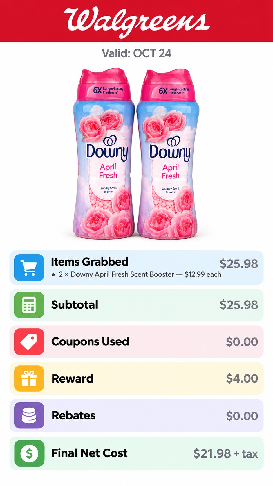 Downy April Fresh Scent Booster Register Rewards Deal