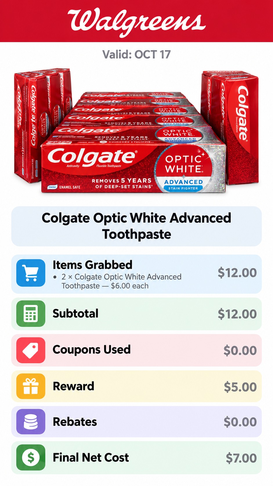 Colgate Optic White Advanced Toothpaste