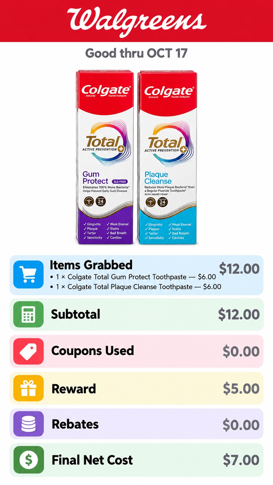 Colgate Total Toothpaste Bundle