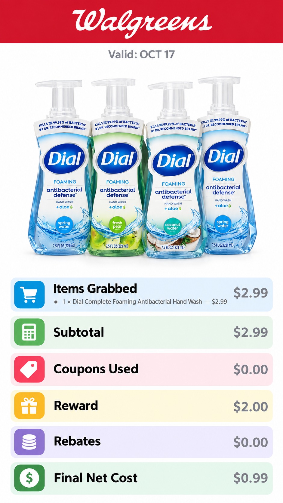 Dial Complete Foaming Antibacterial Hand Wash
