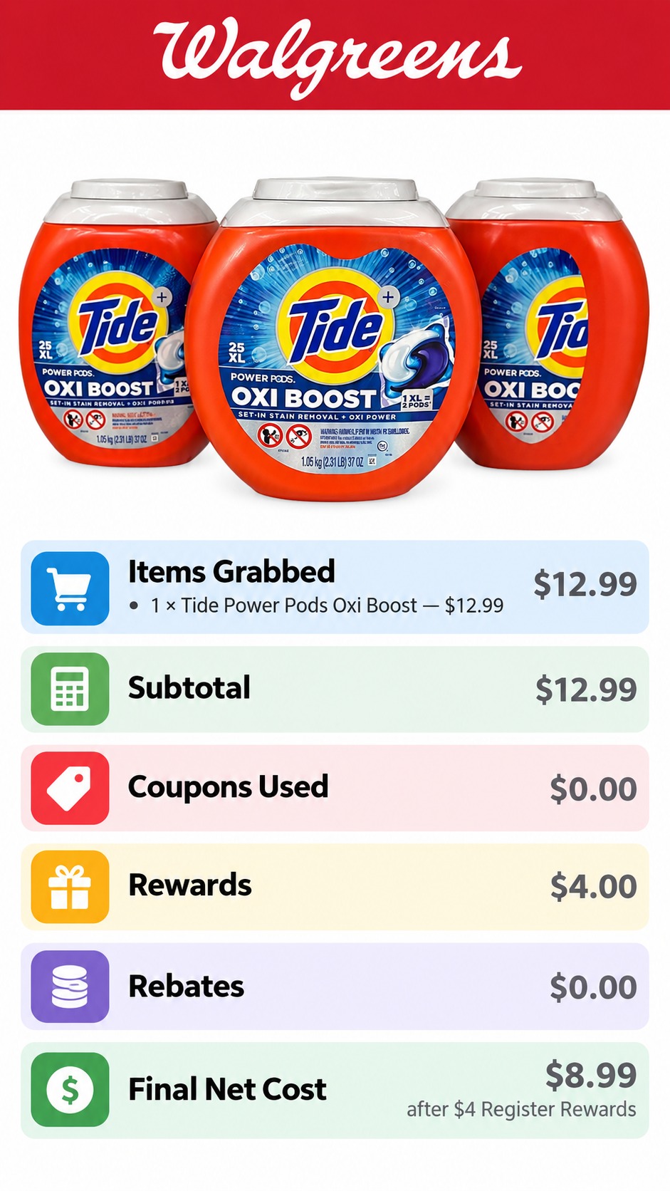 Tide Power Pods Oxi Boost