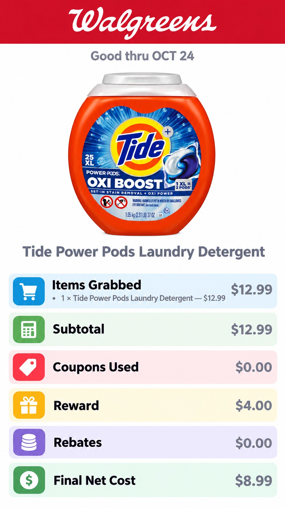 Tide Power Pods Laundry Detergent