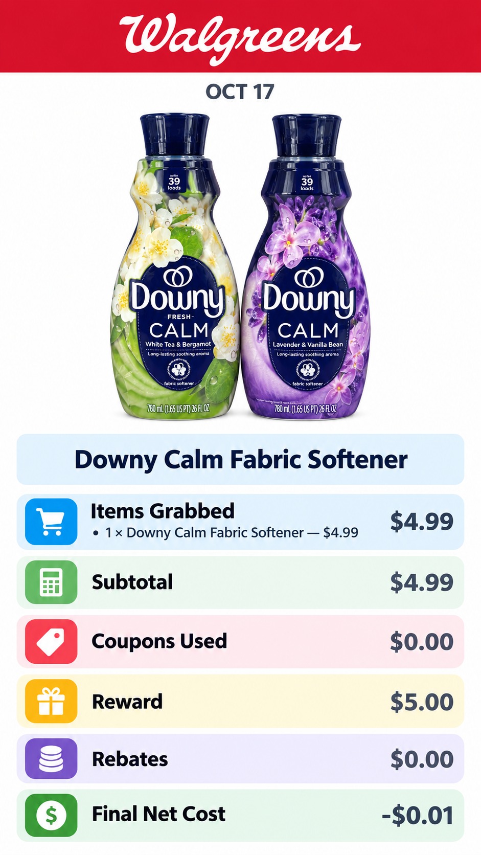 Downy Calm Fabric Softener