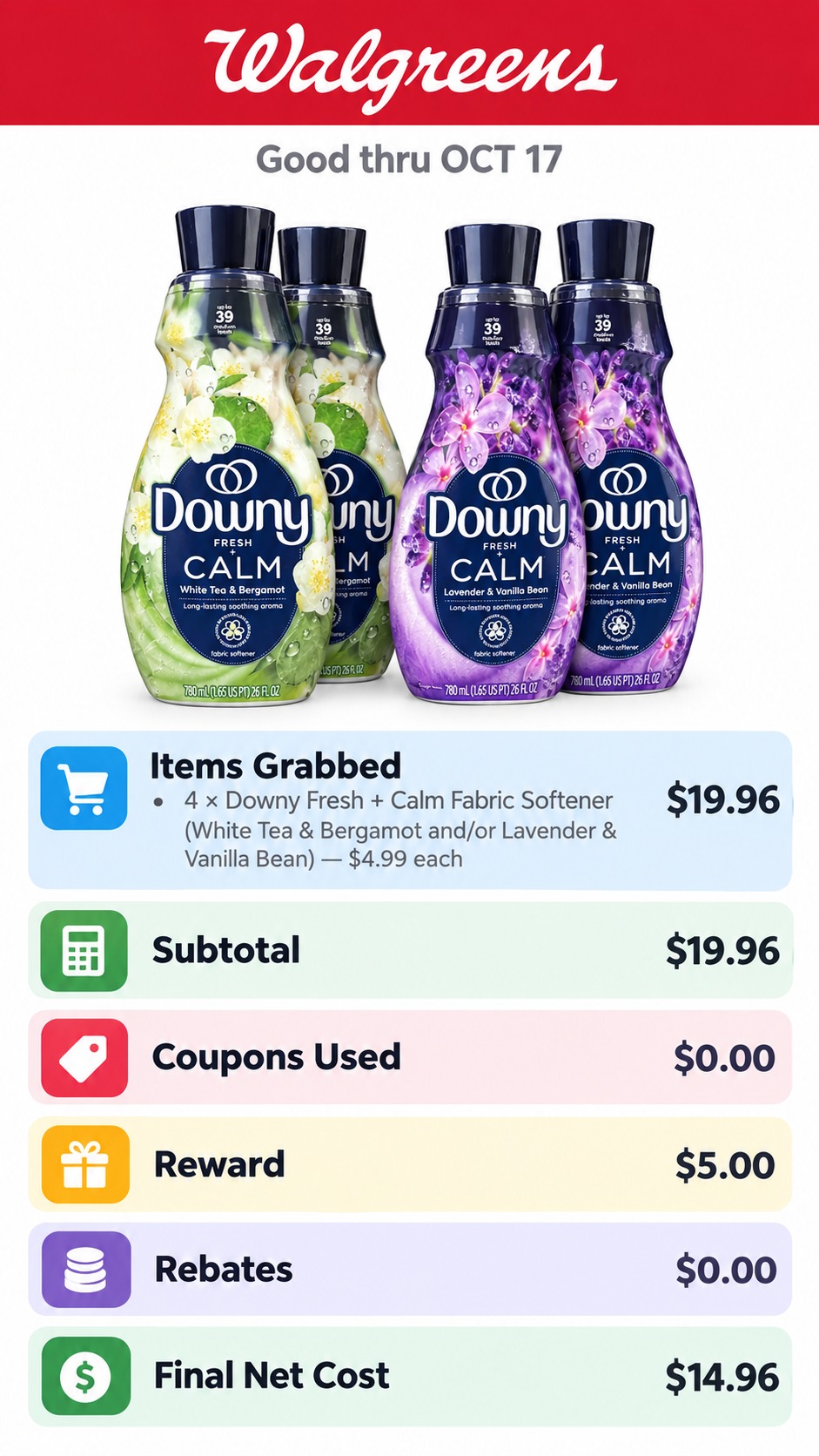 Downy Fabric Softener Register Reward Deal