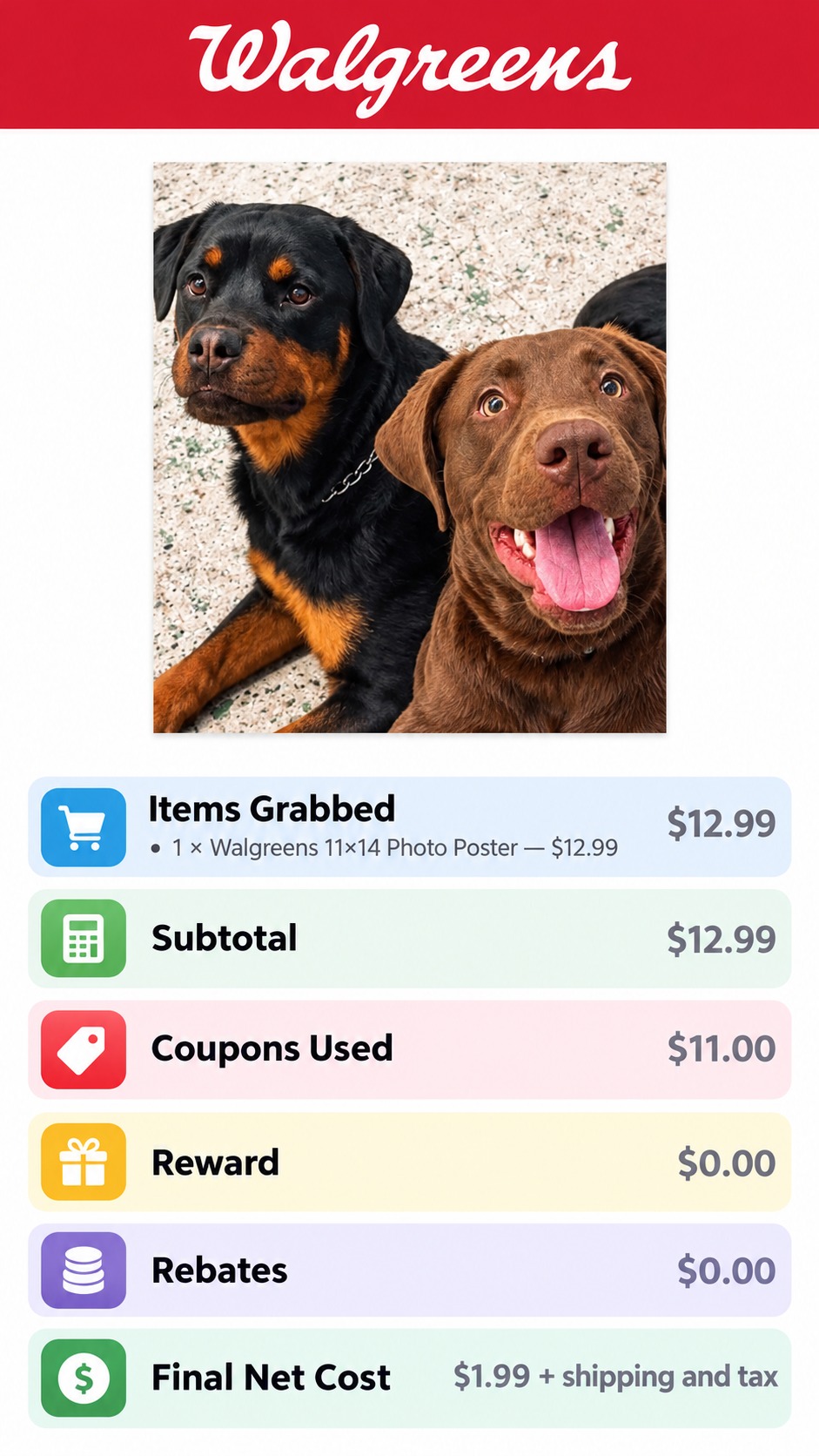 Walgreens 11×14 Photo Poster