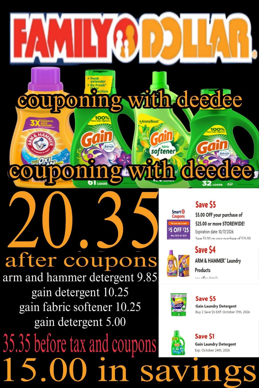Arm & Hammer and Gain Laundry Products