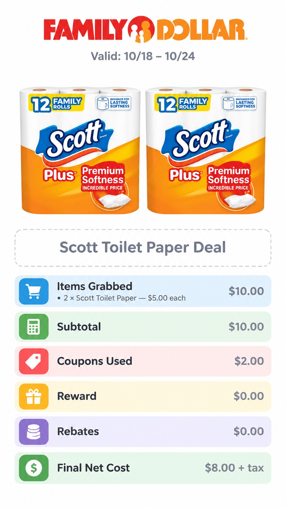 Scott Toilet Paper 2-Pack Deal