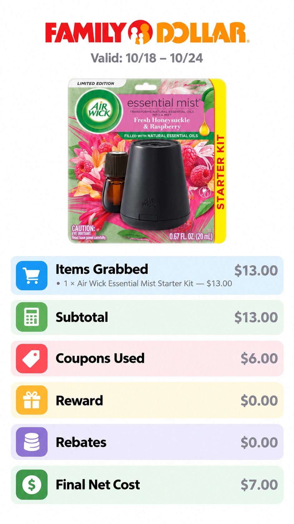 Air Wick Essential Mist Starter Kit