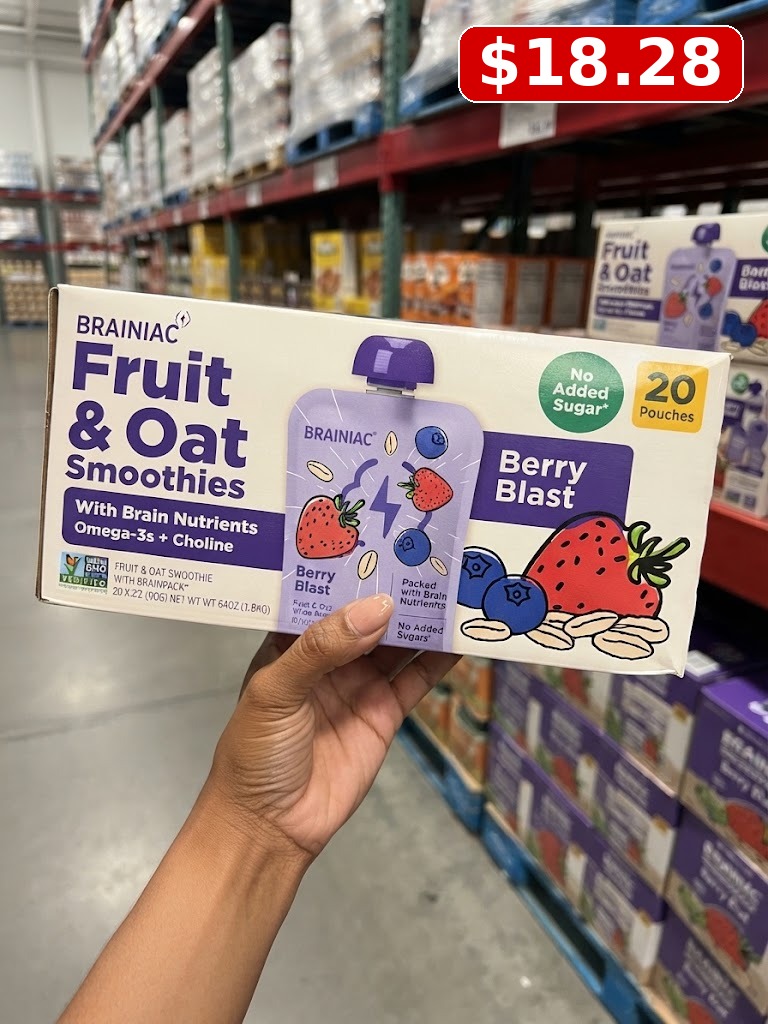 Brainiac Berry Blast Fruit & Oat Smoothies