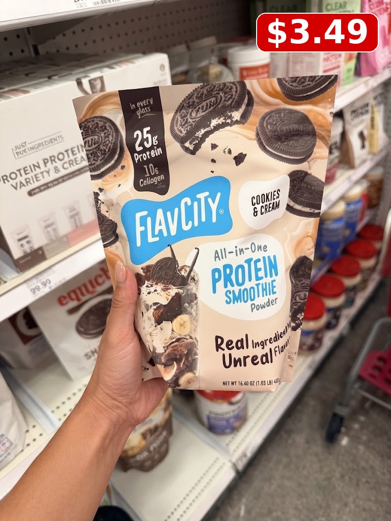 FlavCity Protein Powder - Cookies & Cream - Whey Protein - 25g Protein - 1.61oz
