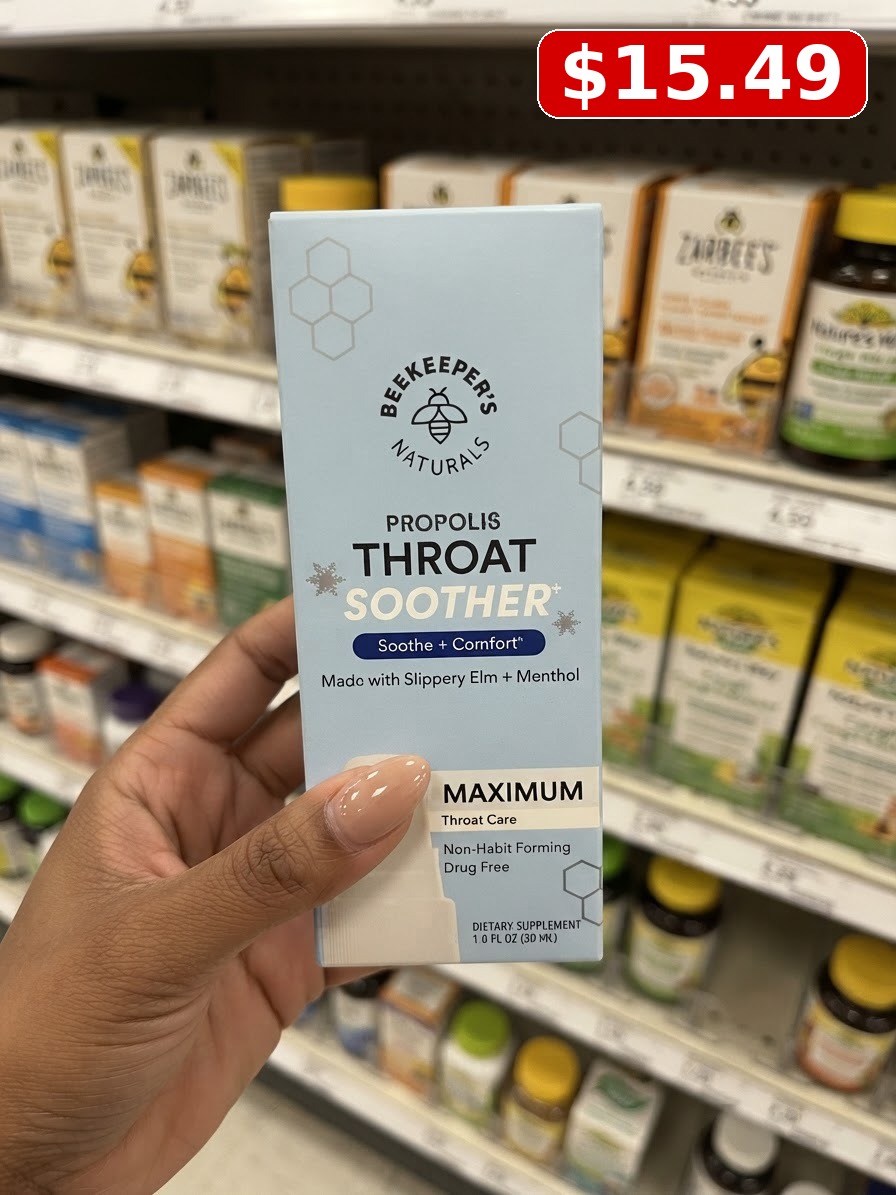 Beekeepers Naturals Propolis Throat Support Cool and Calm Spray - Propolis Menthol - 1 fl oz: Cold, Cough or Flu Treatment, Contains Vitamin C