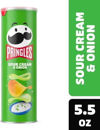 Pringles Sour Cream & Onion Flavored Potato Chips, 1-ct.