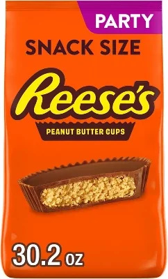 Reese's Milk Chocolate Snack Size Peanut Butter Cups Candy - 30.2oz