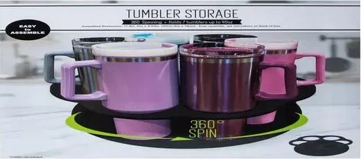 Rotatable Tumbler Organizer And Storage