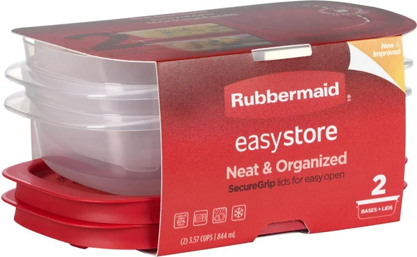 Rubbermaid 3.57-Cup EasyStore Rectangle Containers, 2 ct