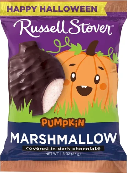 Russell Stover Marshmallow Dark Chocolate Halloween Candy Pumpkin