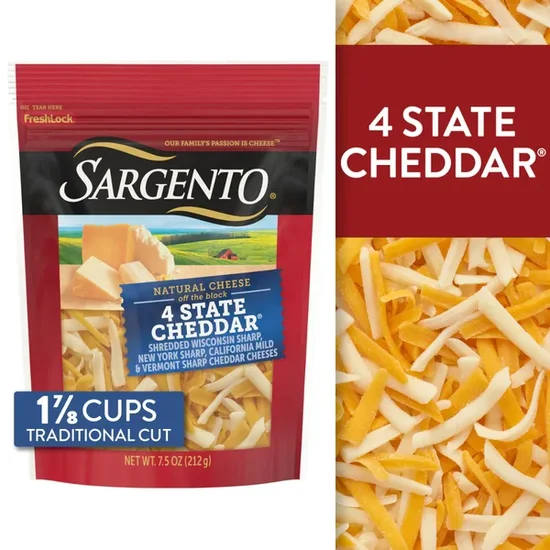 Sargento Off the Block 4 State Cheddar Shredded Cheese