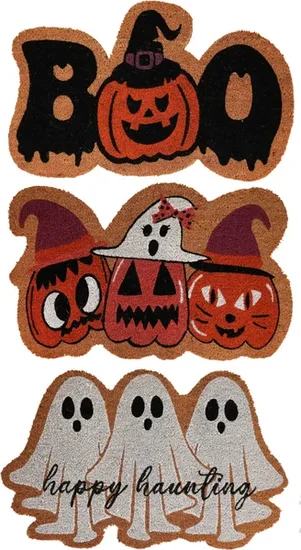 Seasonal Collection Halloween-themed Coir Doormat, Assorted Designs.