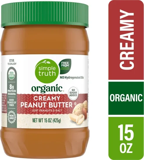 Simple Truth Organic Creamy No Sugar Added Peanut Butter