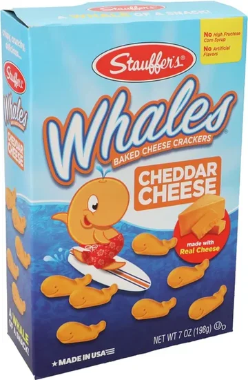 Stauffer's Whales Baked Cheddar Snack Crackers, 7 oz. Boxes