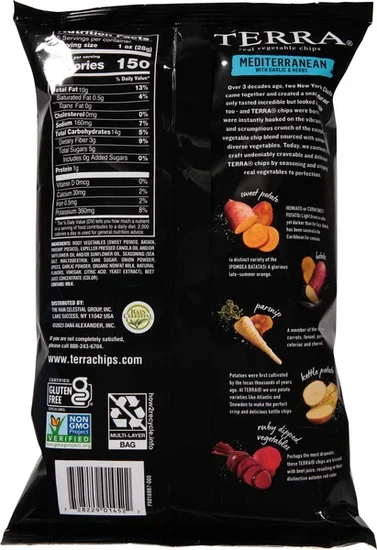 Terra Mediterranean with Garlic Herbs Real Vegetable Chips