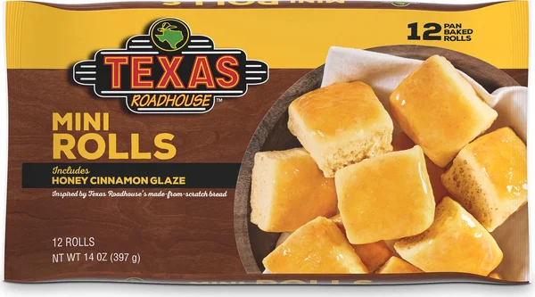 Texas Roadhouse Mini Rolls with Honey Cinnamon Glaze, 12 Count