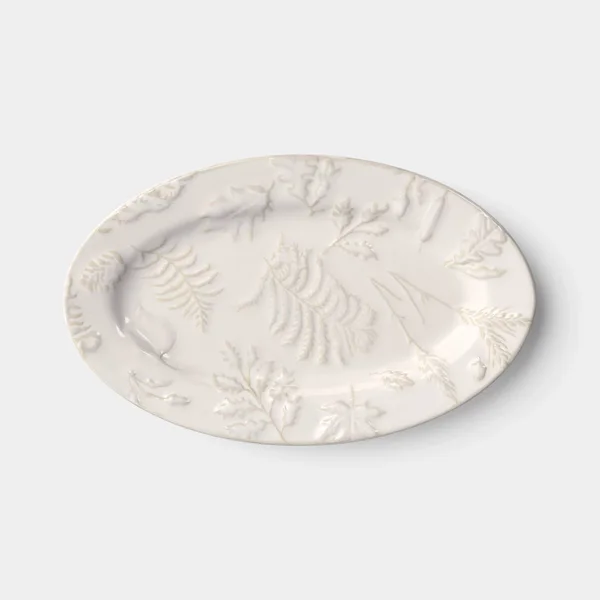 Threshold Stoneware Embossed Serving Platter