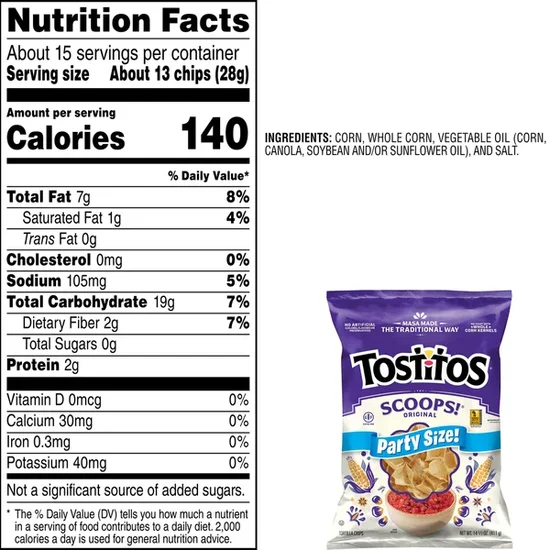 Tostitos Scoops! Party Size Tortilla Chips