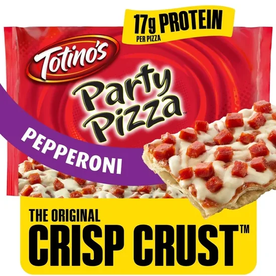 Totino's Party Pizza Pepperoni 17g Protein Thin Crust Frozen Pizza