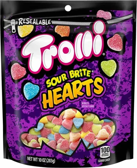 Trolli Sour Brite Hearts, 10 oz