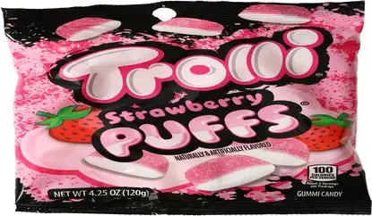 Trolli® Strawberry Puffs 4oz Candy Bag
