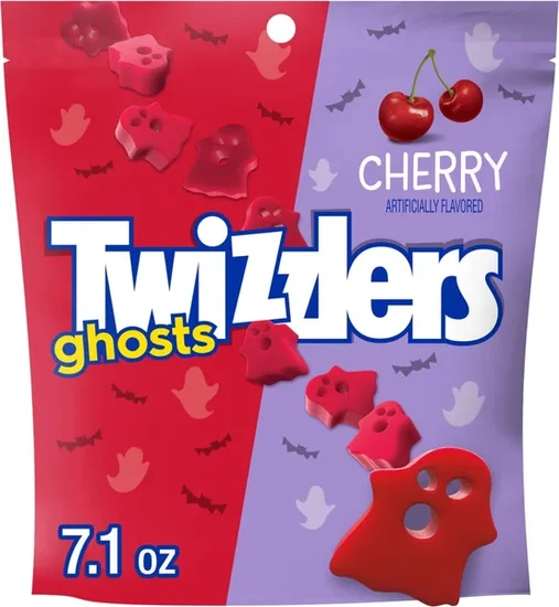 TWIZZLERS Ghosts Cherry Flavored Chewy Halloween Candy Bag