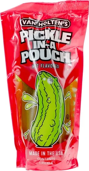 Van Holten's Jumbo Hot Pickles, 7.5x3.875 in. Bags