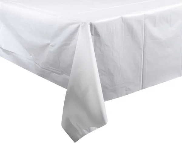 White Plastic Table Covers, 54x108"